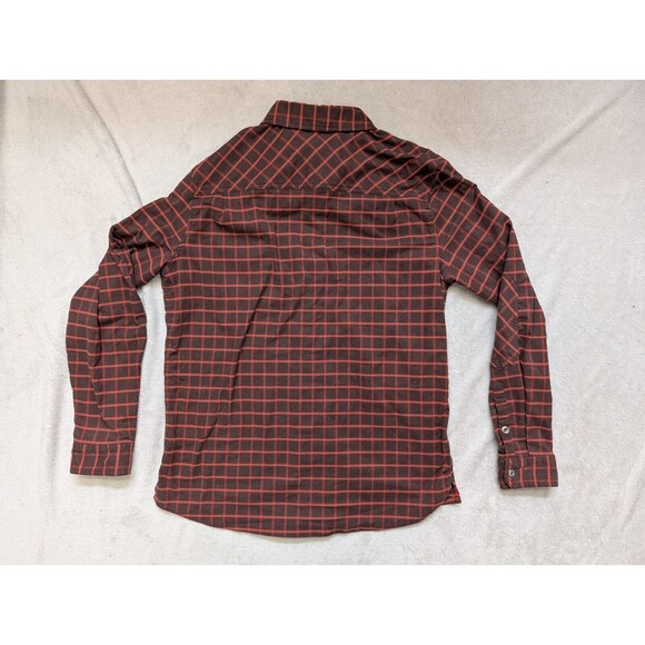 LL Bean Shirt Mens Large Stripes Red Elbow Patch Metal Buttons RARE Vintage - Picture 2 of 9